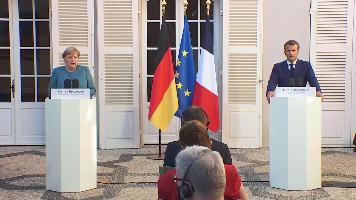 Francia: Merkel dice que la UE está dispuesta a jugar un rol en la cris de Bielorrusia