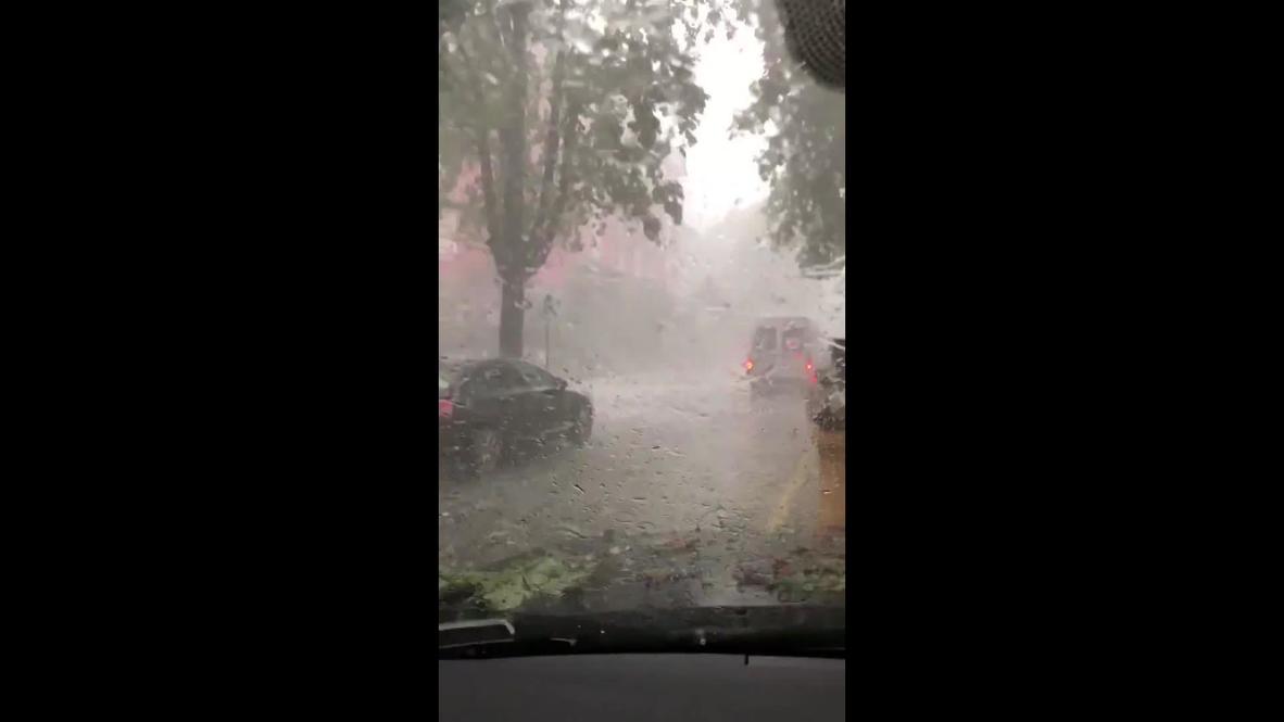 Italia: Temporal de lluvia y granizo transforma en ríos las calles de Verona