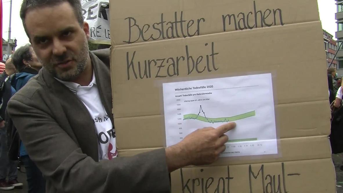 Switzerland: Protesters against COVID measures flood Zurich