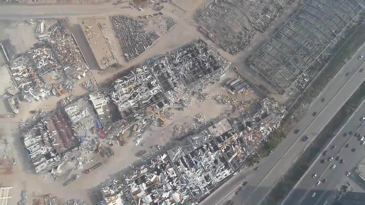 Lebanon: Drone footage captures extent of damage a month after Beirut port blasts