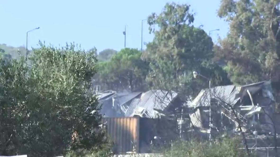 Grecia: El campamento Moria sigue ardiendo tras el incendio que forzó la evacuación de miles de personas