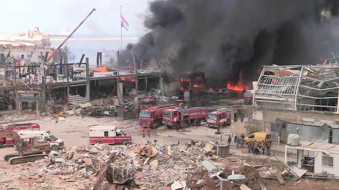 Líbano: El puerto de Beirut sufre un incendio un mes después de las explosiones que sacudieron la ciudad