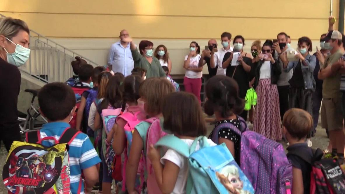 Italy: First socially-distanced lessons begin for Italian students
