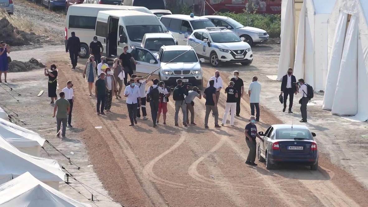 اليونان: رئيس المجلس الأوروبي يزور مخيم اللاجئين الجديد في ليسبوس