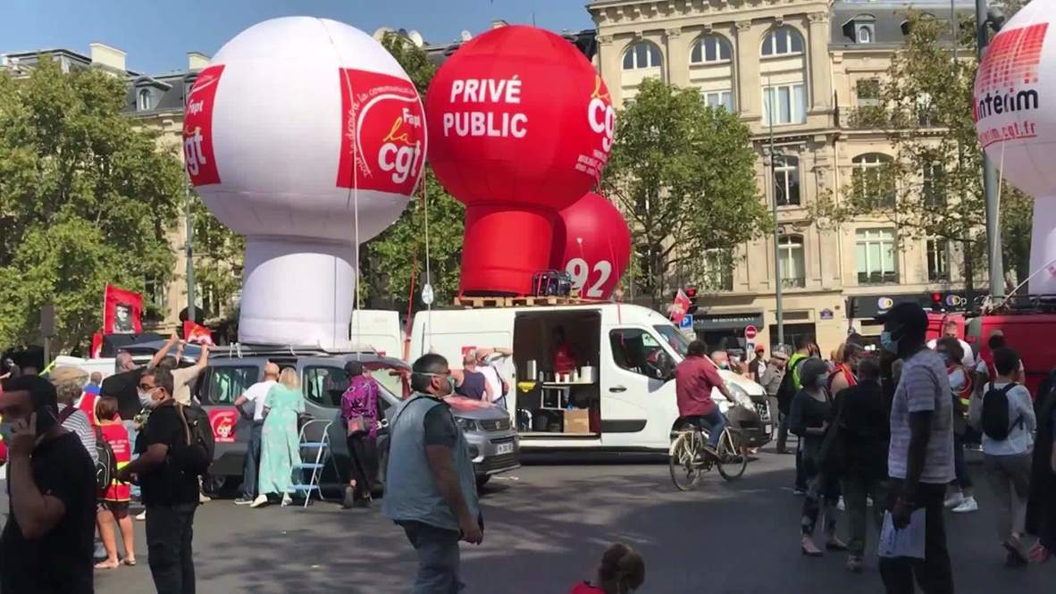 France: Union workers march in Paris as CGT calls for national strike