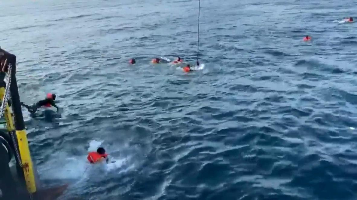 Italy: Migrants jump overboard from rescue ship for second day in a row