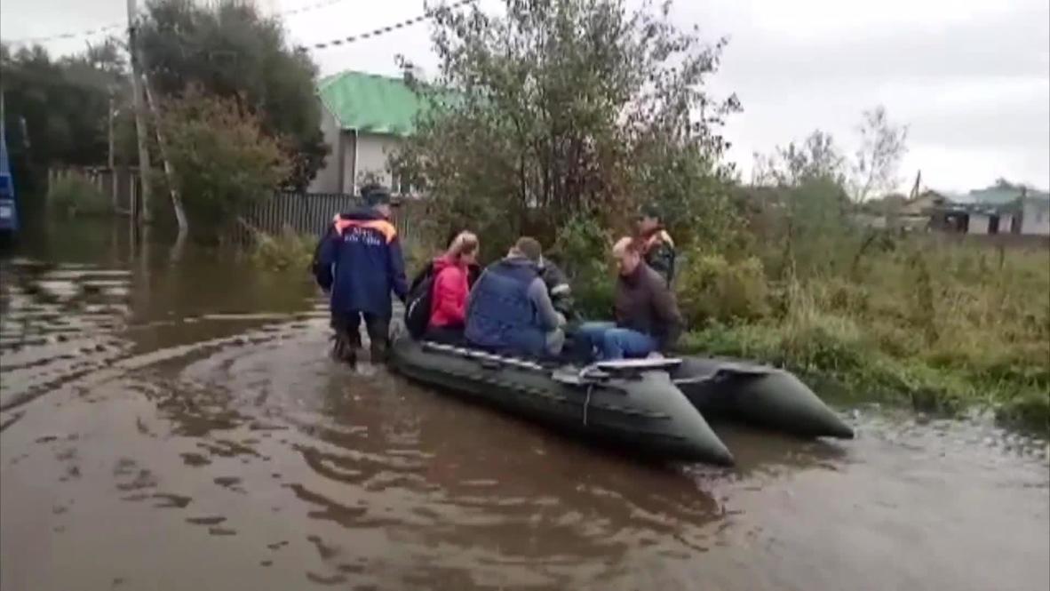 Россия: Спасатели устраняют последствия паводка в Хабаровском крае