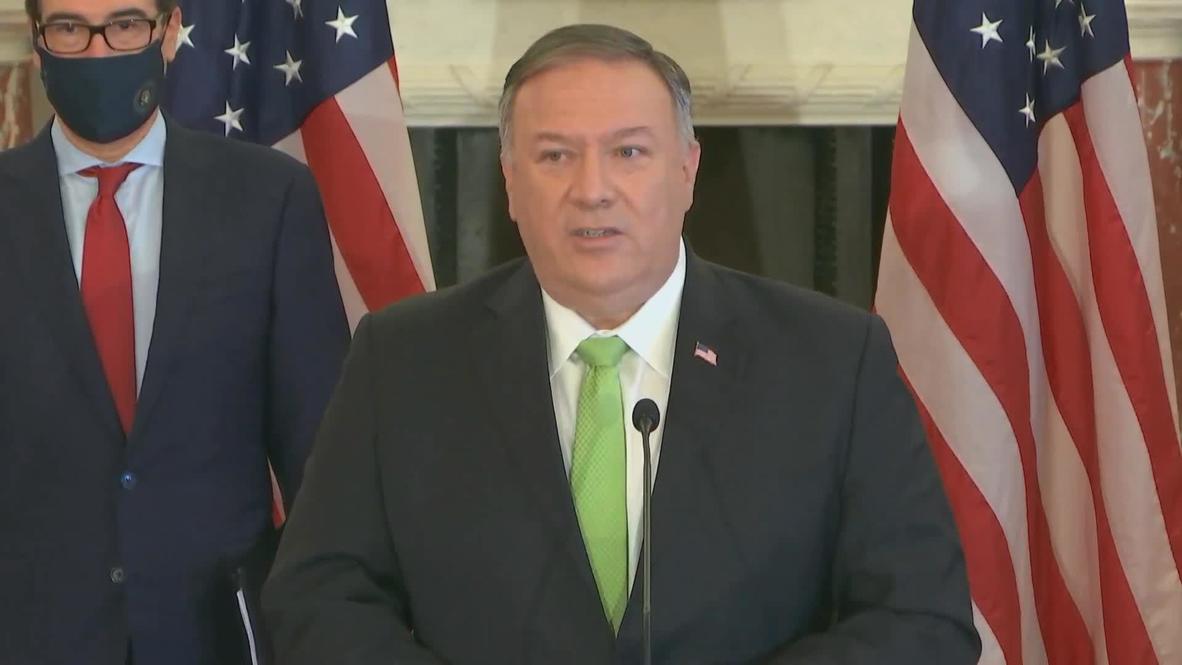 USA: Pompeo announces new sanctions against Iran's Def Ministry and Maduro