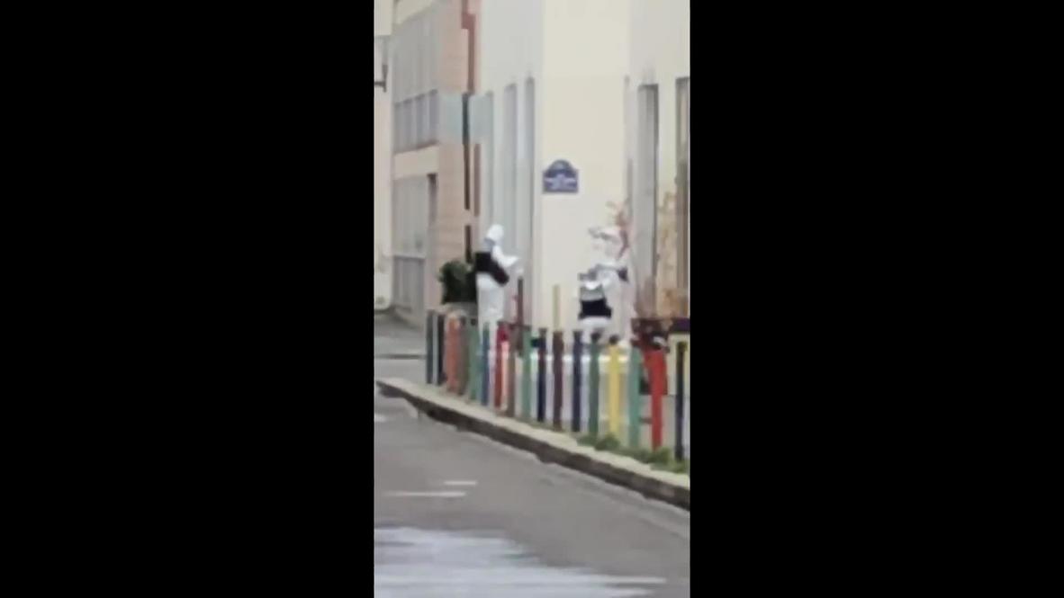 France: Forensic team on site after stabbing attack near Charlie Hebdo former office