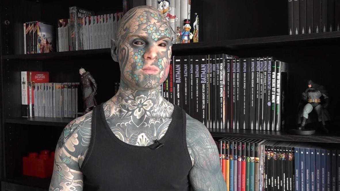 Conoce a Sylvain Helaine, el maestro de escuela considerado el hombre más tatuado de Francia