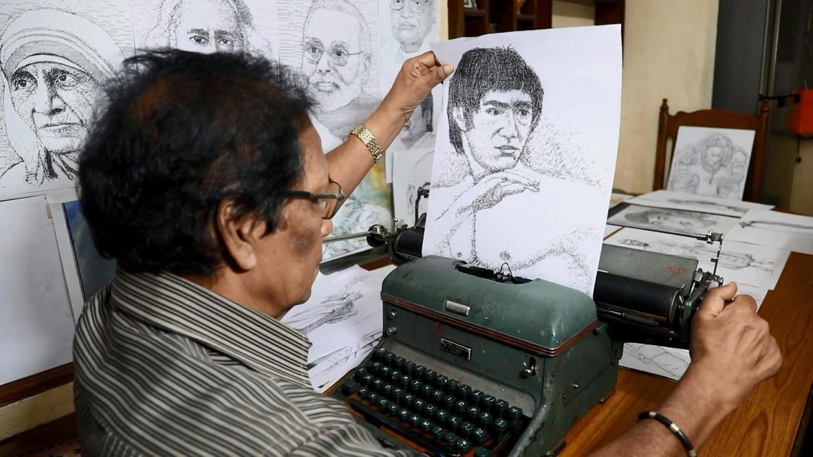 TYPElangelo! Indian artist creates portraits on typewriter in Bengaluru