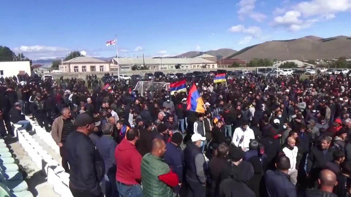Georgia: Rally in support of Armenian troops takes place in Akhalkalaki