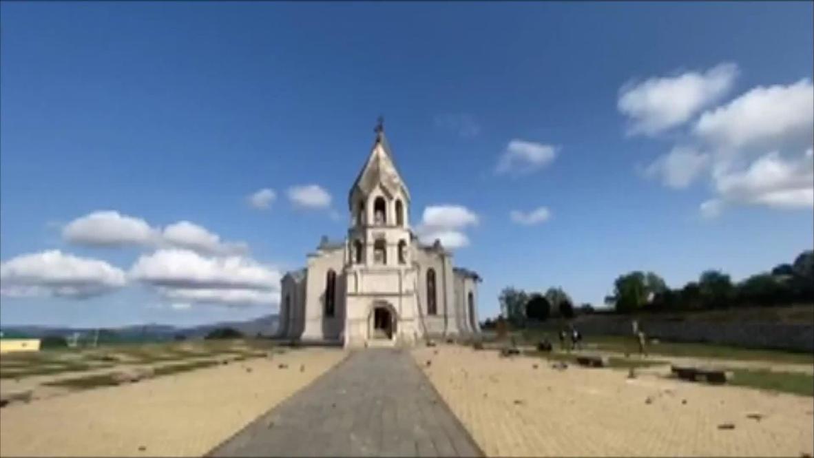 Nagorno-Karabakh: Shelling hits landmark 19th century cathedral amid ongoing clashes
