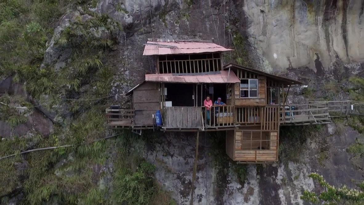 Colombian cliff face hostel offers visitors vertiginous views