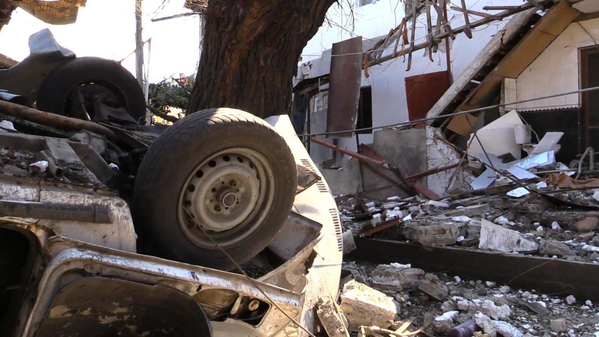 Nagorno-Karabakh: Stepanakert houses destroyed as ceasefire enters second day