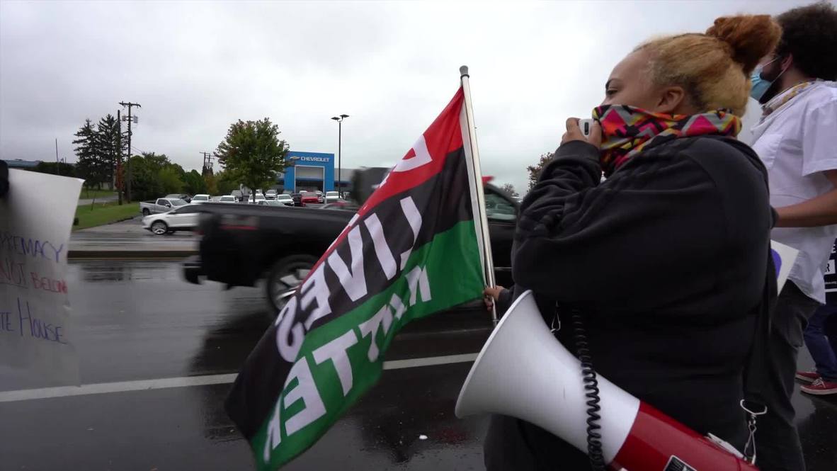 USA: Black Lives Matter and Trump supporters hold demo, counter protest in Lexington