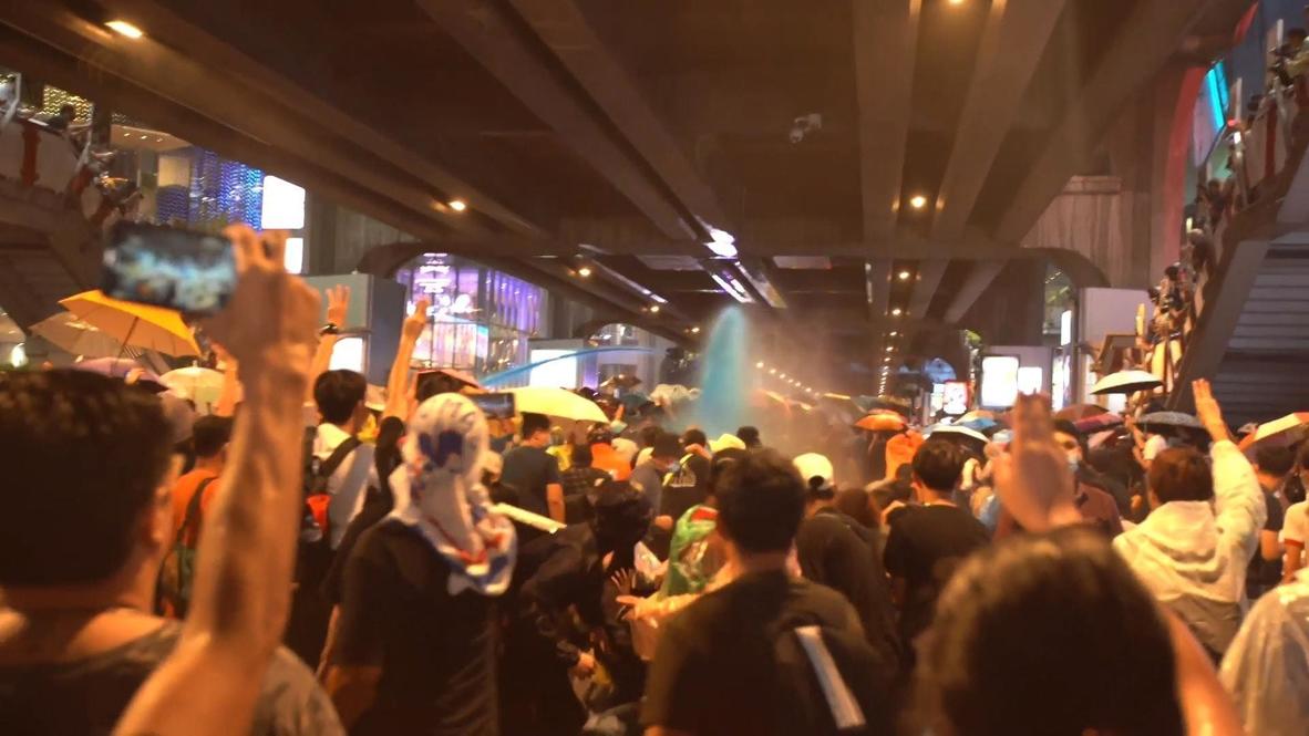 Thailand: Water cannons deployed as protests continue for second consecutive day in Bangkok