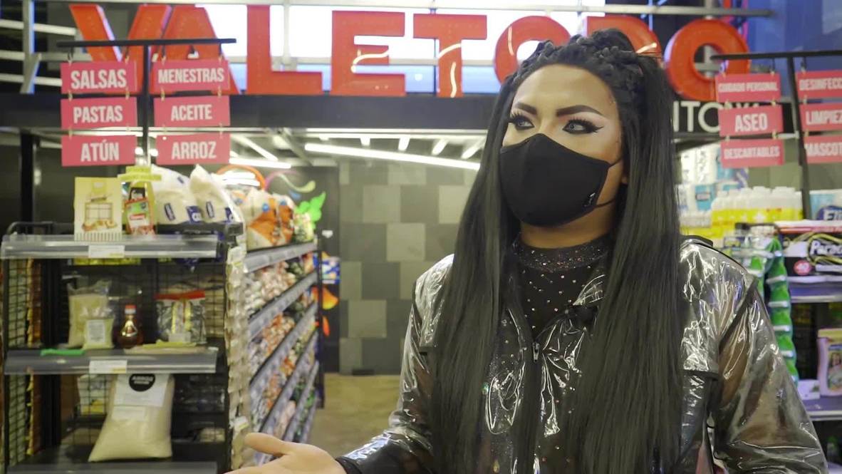 Drag queens deliver groceries in Lima for gay nightclub converted into food market due to pandemic