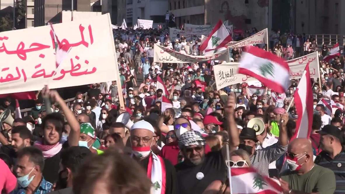 Lebanon: Thousands in Beirut mark one-year anniversary of country's protest movement