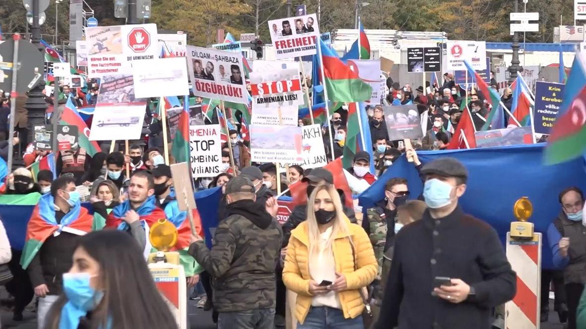 Germany: Hundreds march through central Berlin in support of Azerbaijan