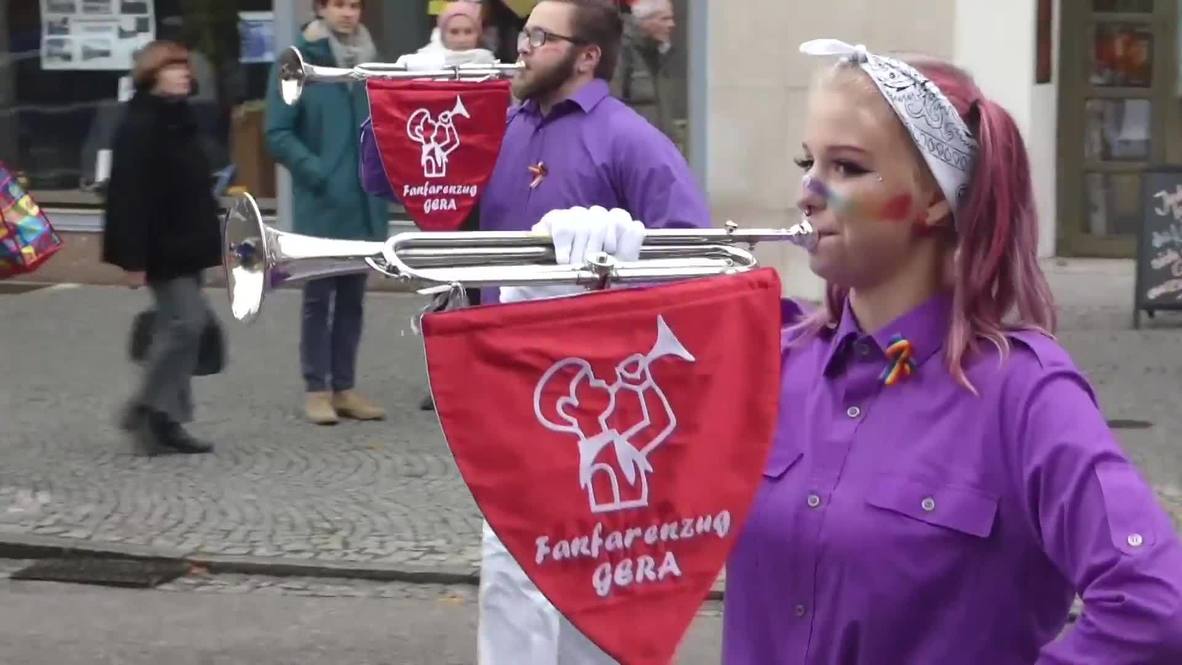 Germany: Pro-LGBTQ activists march in Weimar on Christopher Street Day