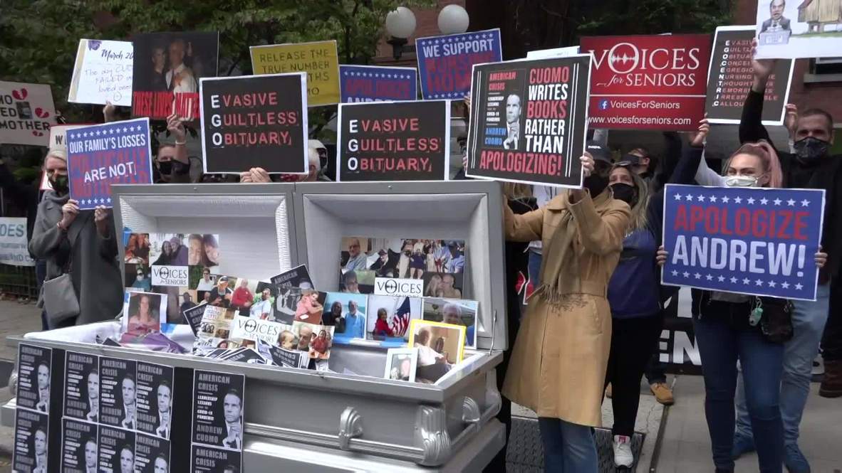 EE.UU.: "Queremos una disculpa" - Realizan simulacro de funeral en NY por las víctimas del covid-19