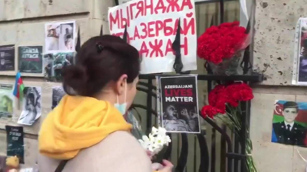 Russia: Mourners pay homage to victims of Nagorno-Karabakh clashes in Moscow
