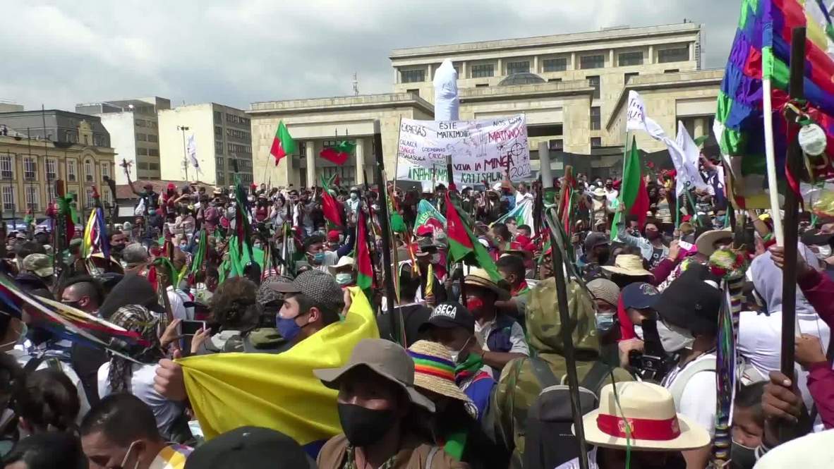 Colombia: Thousands assemble in Bogota to demand greater security for indigenous people