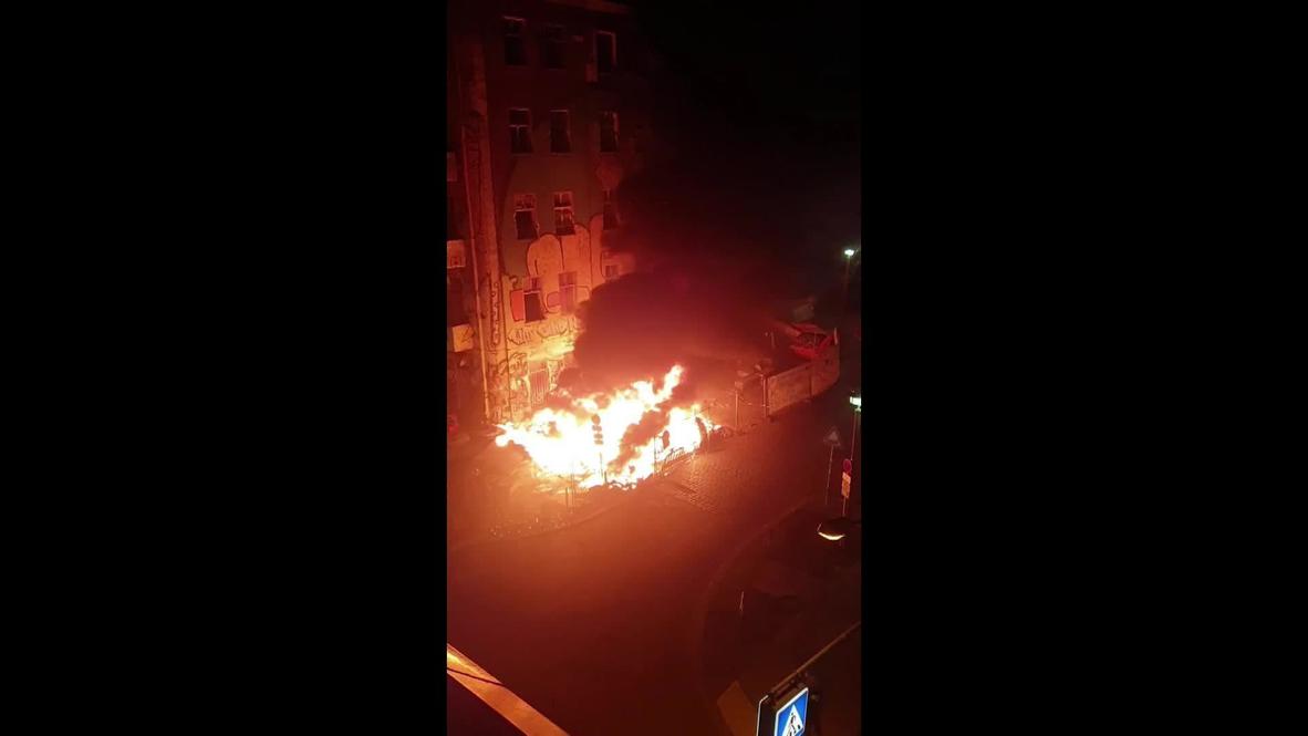 Germany: Fire breaks out outside evacuated Liebig34 squat in Berlin