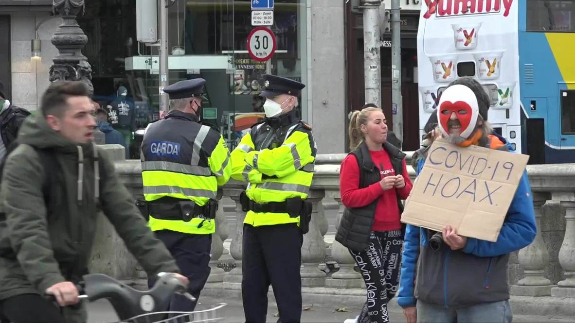 Ireland: Anti-lockdown protesters bring Dublin traffic to standstill