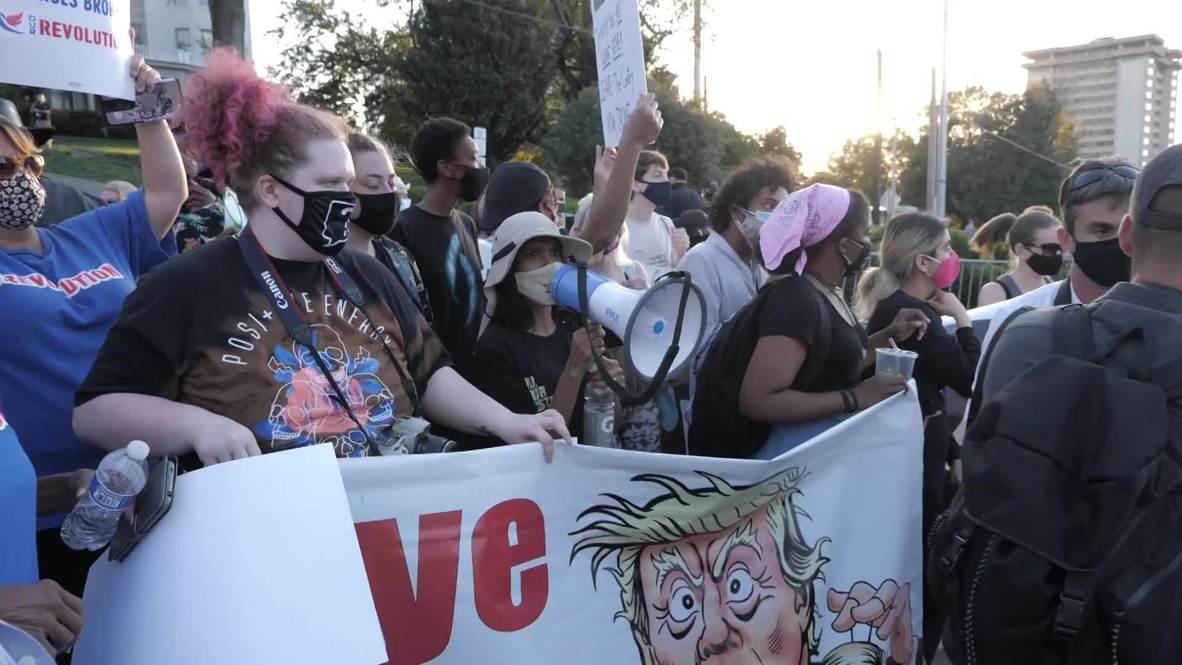 EE.UU .: Simpatizantes de Trump y Biden se enfrentan en Nashville antes del debate presidencial final