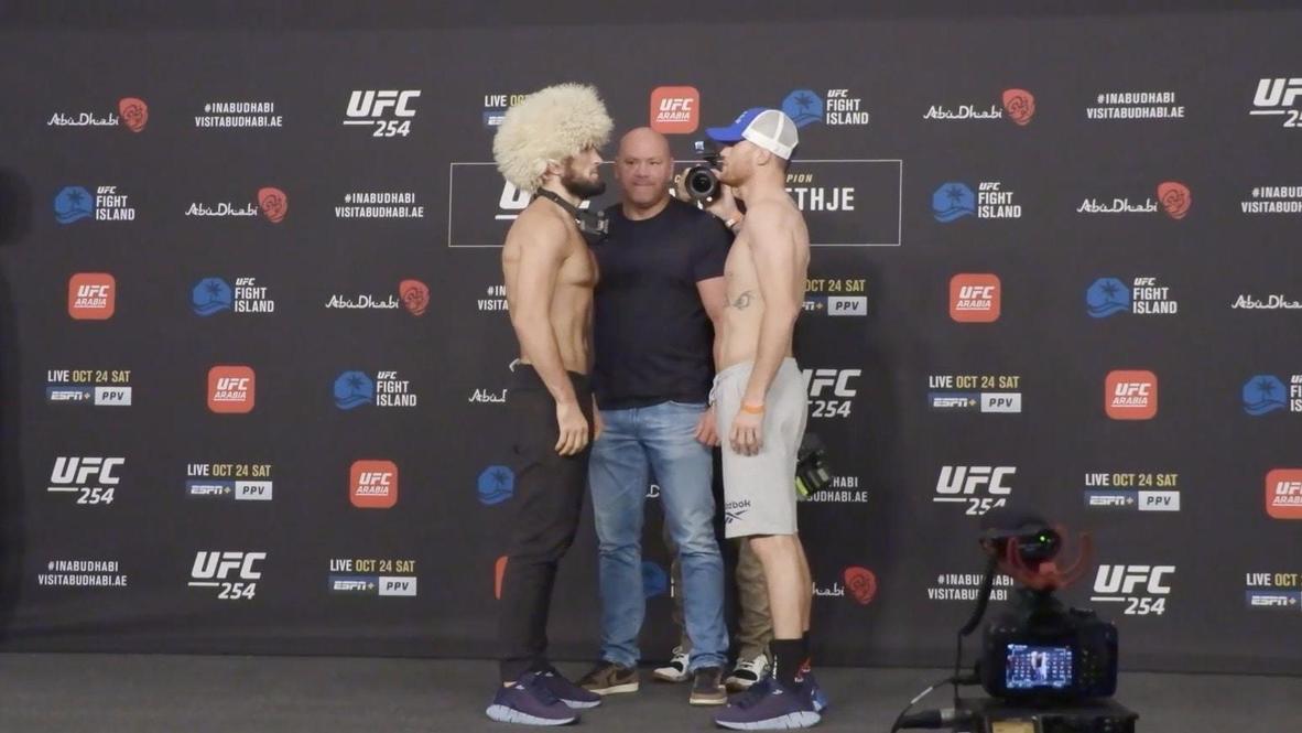 UAE: Nurmagomedov and Gaethje weigh-in ahead of title bout at UFC 254