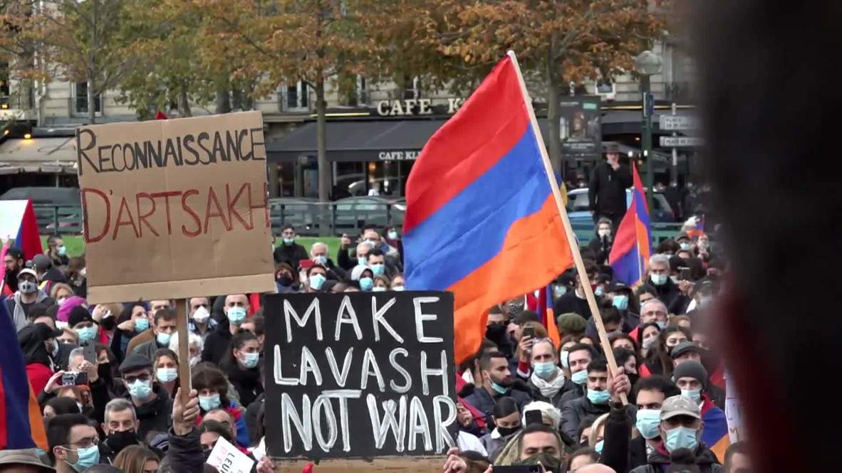 Франция: Митинг в поддержку Армении прошел в Париже