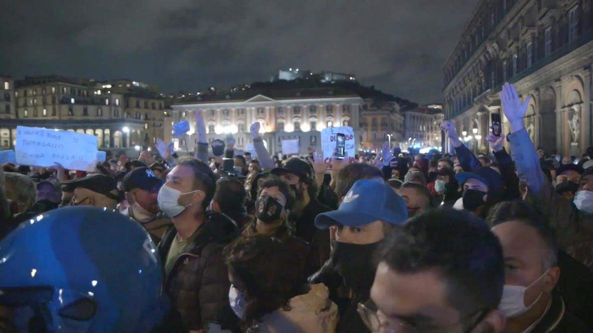 Italy: Protesters demand ‘freedom’ in ongoing Naples rallies against COVID measures