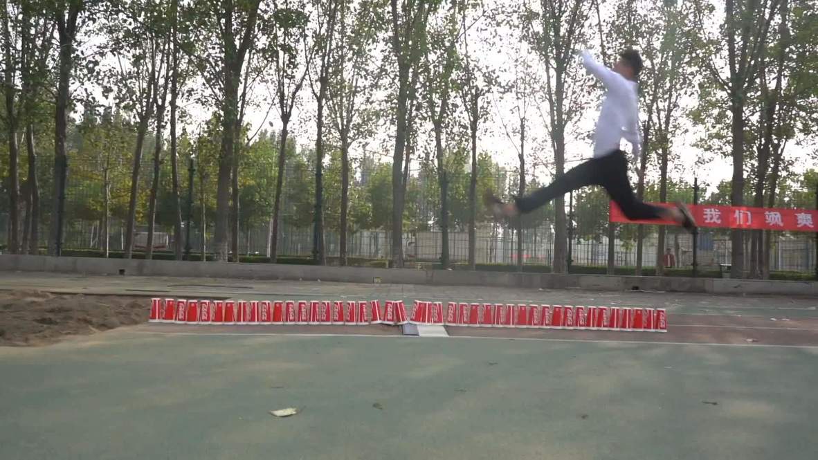 Chinese man goes viral with insane 'jumping cups' skills