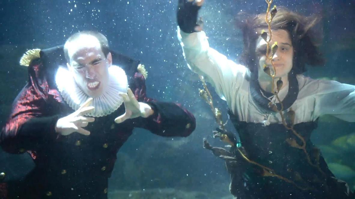 Alemania: Un 'vampiro' y una 'bruja' llevan el espíritu de Halloween al acuario de Berlín