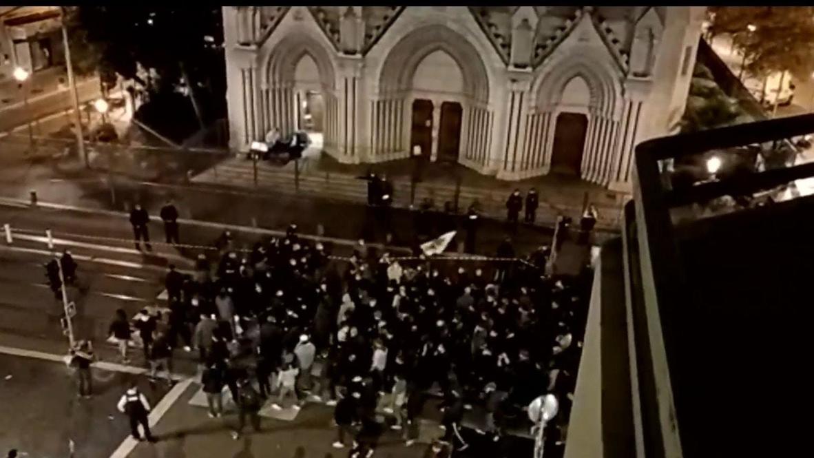 France: Far-right group holds demo outside Nice church after attack