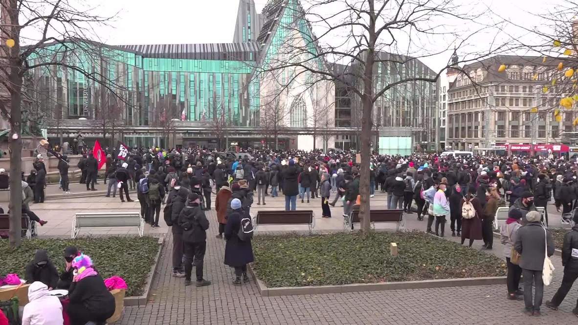 Germany: No sign of Leipzig anti-lockdown protesters as counter-demo gains momentum