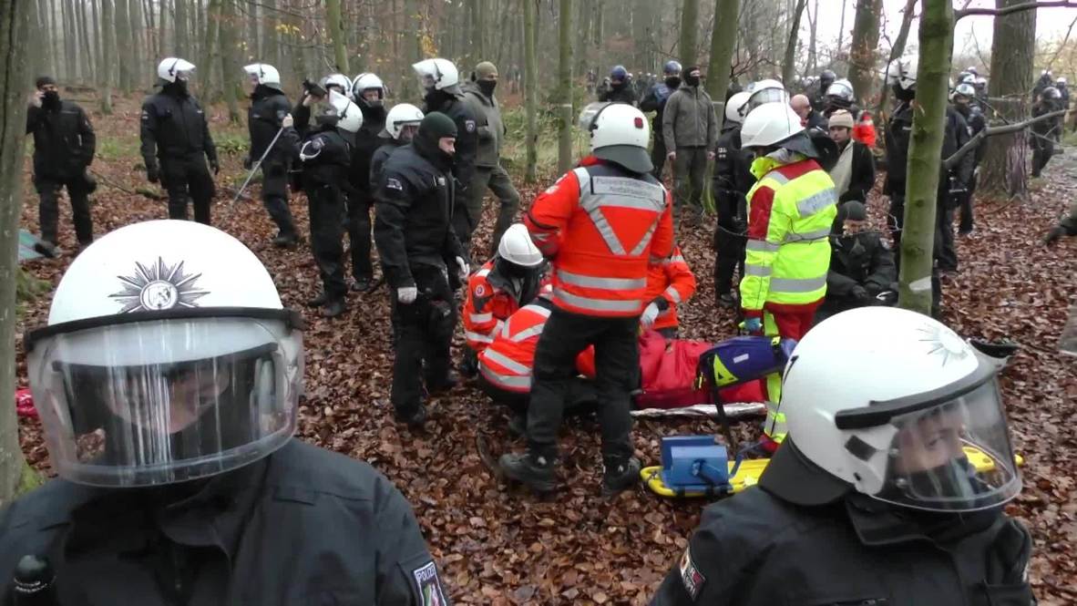 Germany: Activist falls from tree in Dannenrod forest police operation