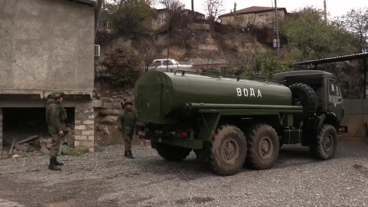 Nagorno-Karabakh: Russian peacekeepers and EMERCOM distribute water amid shortage