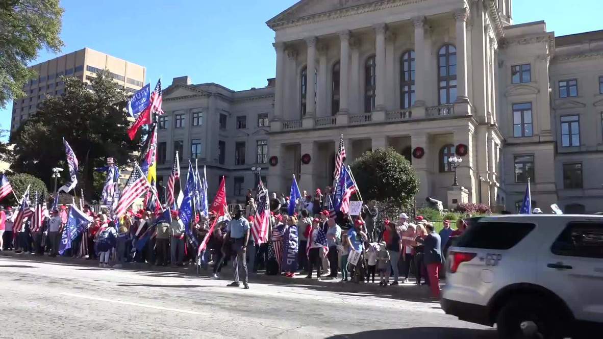 USA: Trump supporters assemble to protest elections results in Atlanta