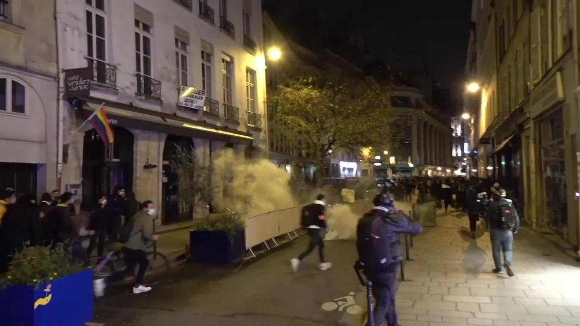 France: Police fire tear gas to disperse pro-refugee protest in Paris