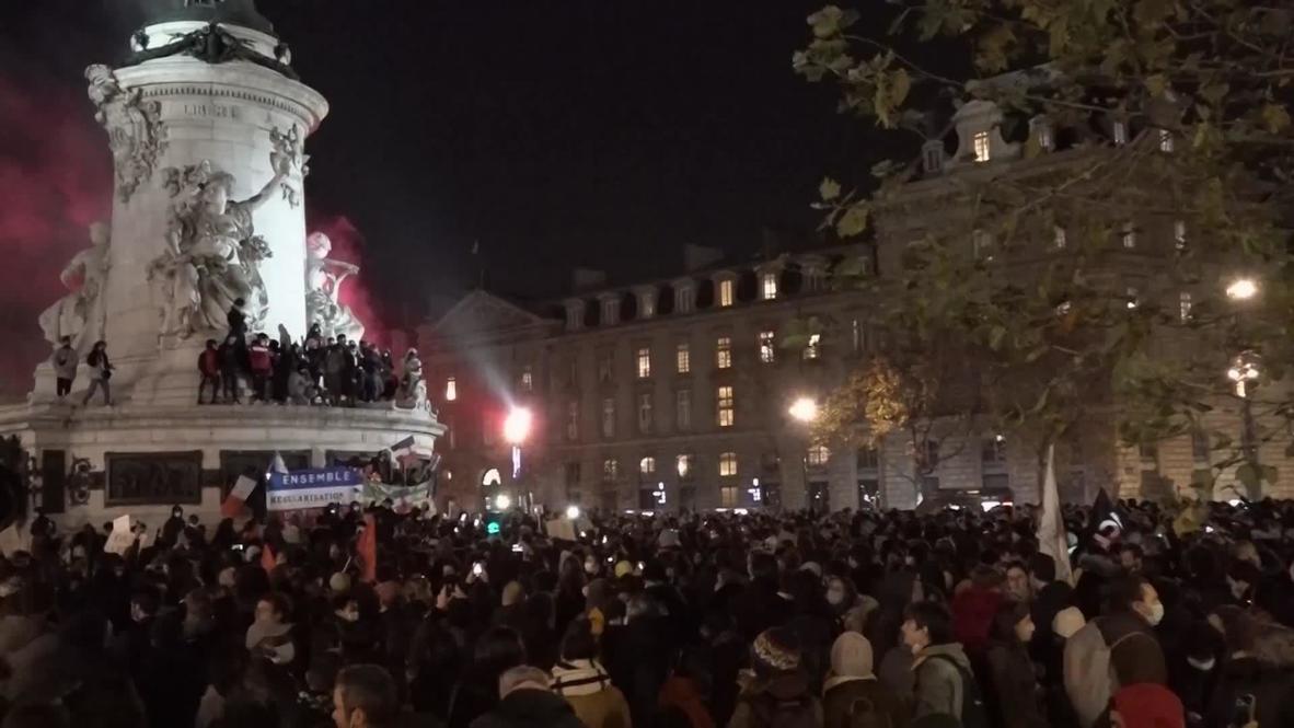 France: Hundreds rally in Paris against 'shocking' evacuation of migrant camp