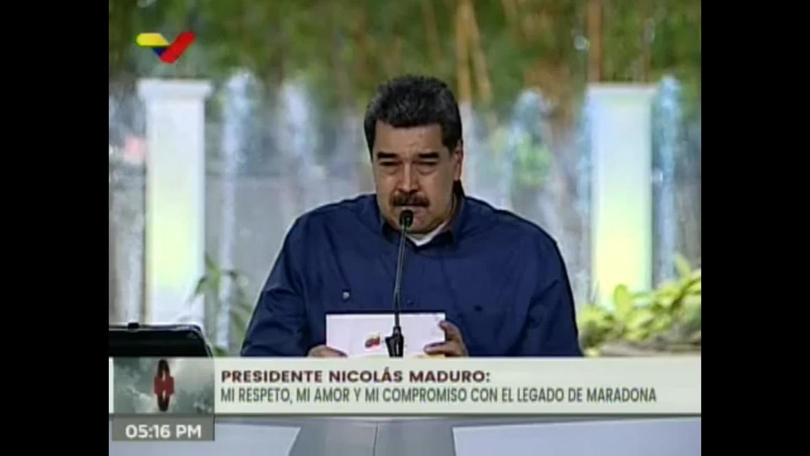 Venezuela: 'Tenía un verdadero amigo en Argentina' - Maduro lamenta la muerte de Maradona