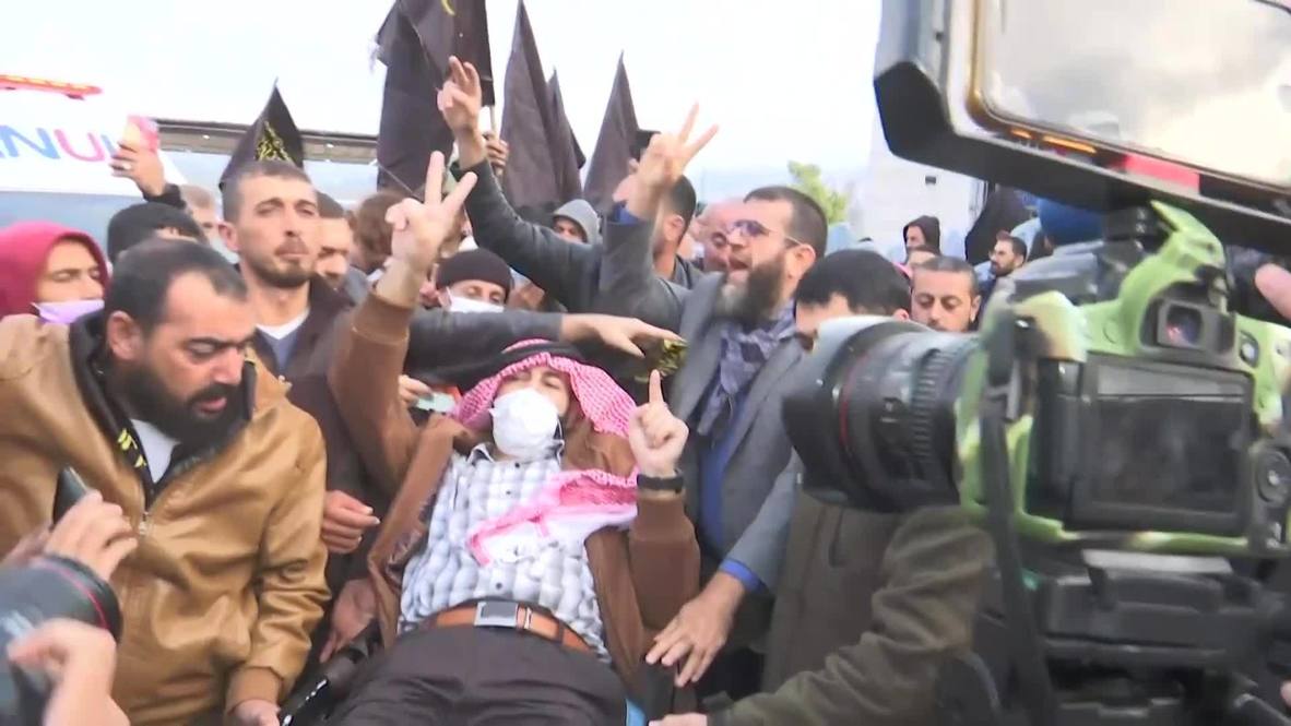 دولة فلسطين: استقبال الأسير المحرر ماهر الأخرس في قريته بعد 103 أيام من الإضراب عن الطعام