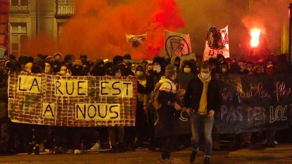 France: Police use tear gas to disperse thousands at demo against police images ban in Nantes