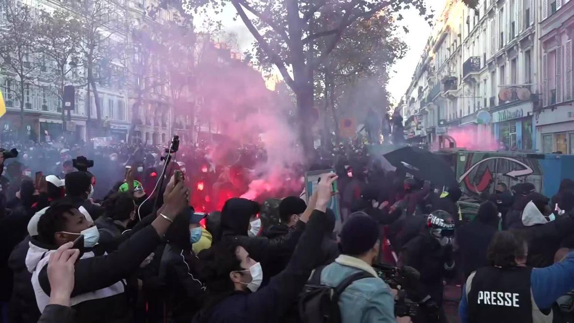 Francia: Enfrentamientos en París durante una protesta contra el proyecto de ley de 'seguridad global'