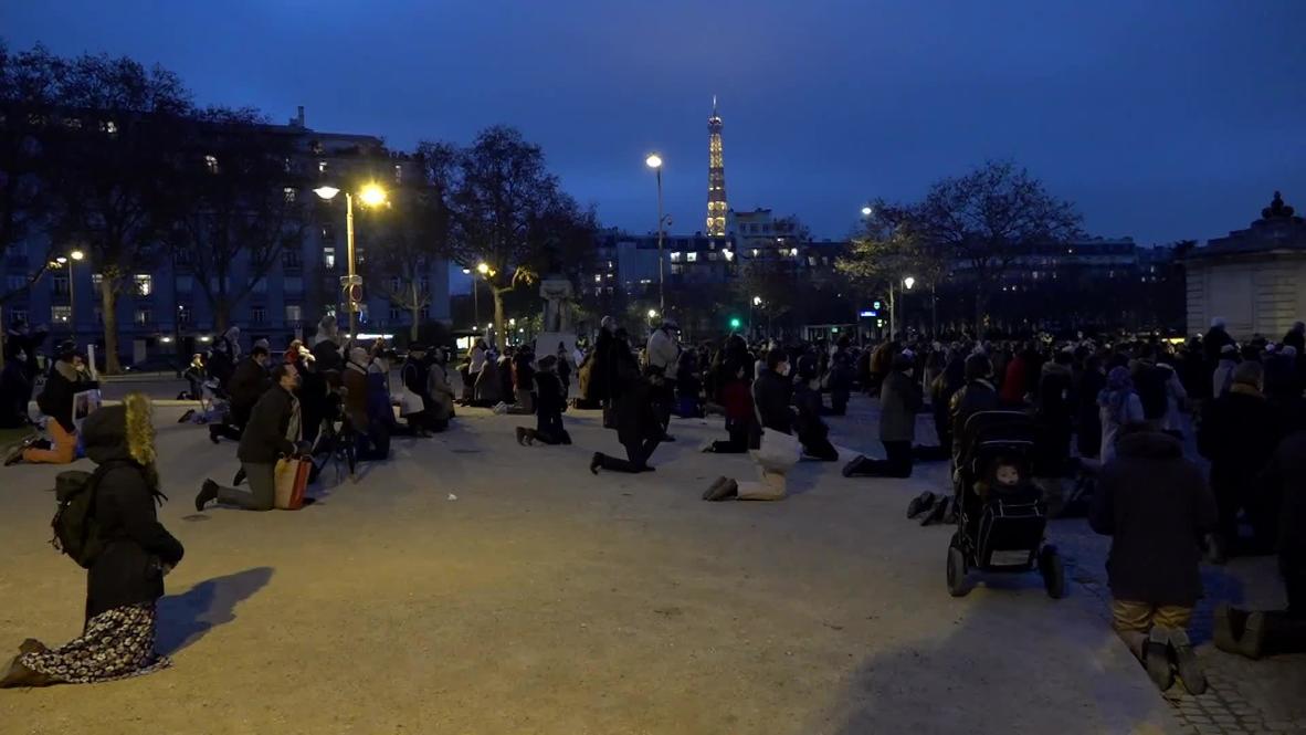 France: Catholics attend outdoor mass amid COVID-19 restrictions in Paris