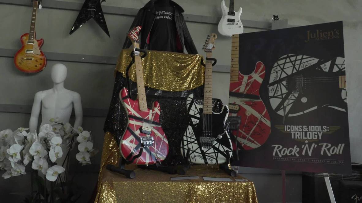USA: Van Halen and Kurt Cobain's guitars go under the hammer in rock 'n roll auction