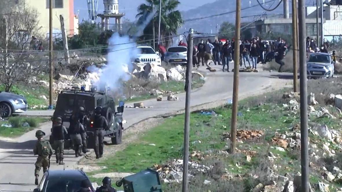 Estado de Palestina: Fuerzas de seguridad israelíes dispersan una manifestación con gas lacrimógeno